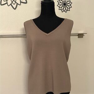 Chico's Taupe V-Neck Tank Top